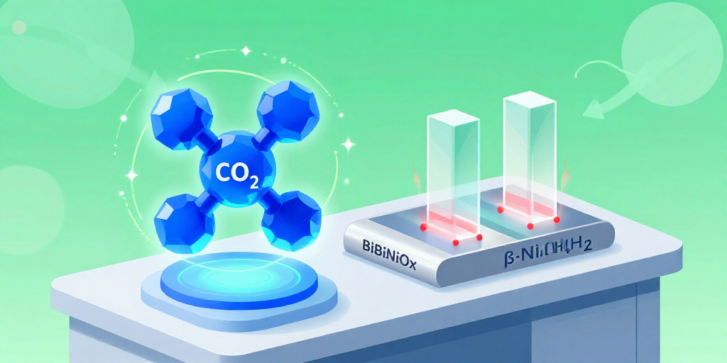 CO₂‑Reduktion neu definiert: Elektrochemisches Bi‑BiNiOx/β‑Ni(OH)₂‑System für energieeffiziente Formiatproduktion