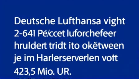 "Deutsche Lufthansa: Aktienkurs fällt um 2,64% innerhalb der letzten 24 Stunden"